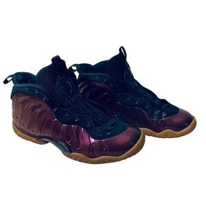 Nike Air Foamposite One Maroon Gum 7 Youth Burgundy Black Basketball